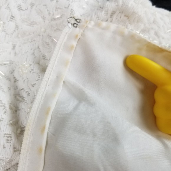 Fashion Bug White Beaded Formal Top Sz 24 (2X/3X) Wedding Party Mother of Bride - Picture 12 of 16